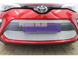 Защита радиатора Toyota C-HR 2019- chrome низ PREMIUM