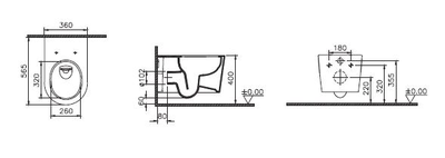 Инновационный безободковый унитаз, белый, с ламинарным потоком VitrA Nest, 7870B403-0075