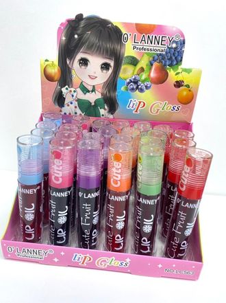 Блеск-тинт для губ O`LANNEY Fruit Lip Gloss (в ассортименте) (упаковка 24 шт.)