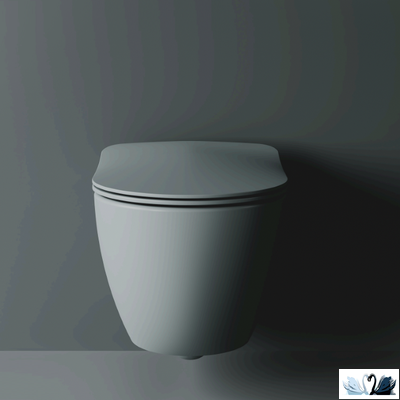 Чаша унитаза Creavit Free FE322-11CG00E-0000 Cool Grey подвесная, холодный серый, матовая. Безободковый смыв