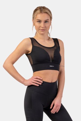 Топ BLACK MESH DESIGN SPORTS BRA "BREATHE" 412