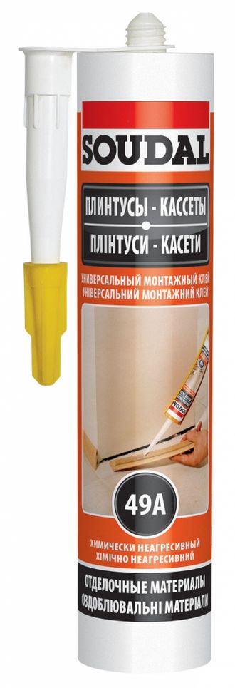 Клей монтажный универсальный SOUDAL 49А (Жидкие гвозди) (280мл) /12