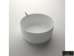 Agape In-Out Ванна отдельностоящая d130x60 см, круглая, цвет: белый/светло-серый