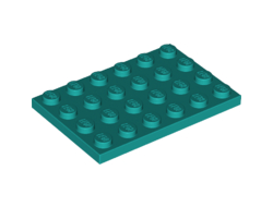 Plate 4 x 6, Dark Turquoise (3032 / 6365027)