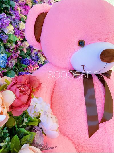 Гигантский плюшевый мишка 260 см розовый Тони