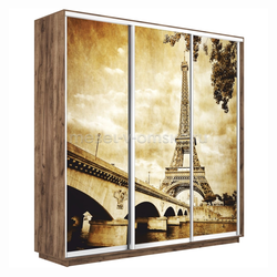 ЕН126 Шкаф-купе Трио-Фото (Париж) 1800*450*2200