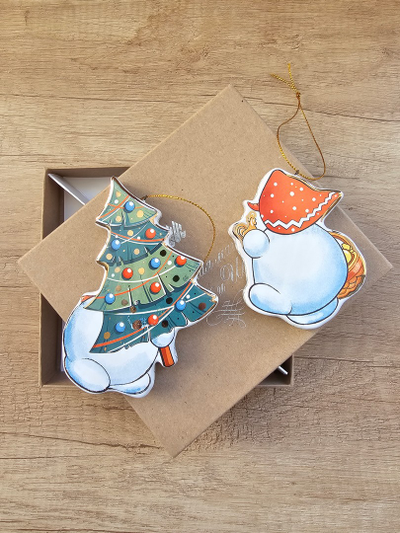 Комплект ёлочных игрушек "Снеговики"