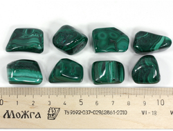 Малахит, галтовка в ассортименте, Конго (22-24 мм, 9-12 г) №27400