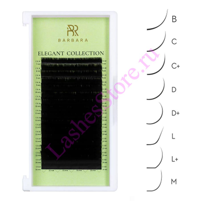 Ресницы чёрные BARBARA «ELEGANT» - MIX (16 линий)