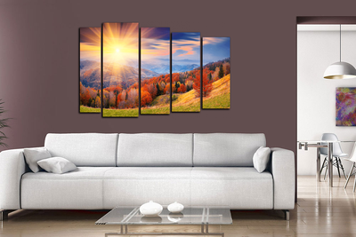 Модульная картина "Просторы лесов"