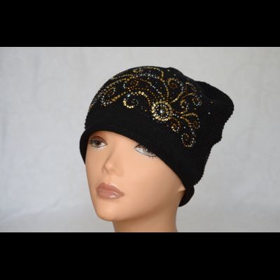 Женская шапка из хлопка Vizio Италия 4431 С черная