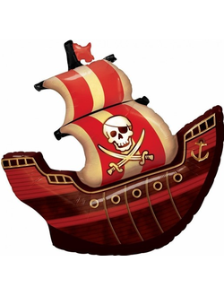 Шар 40"/102 см "Пиратский корабль" Китай