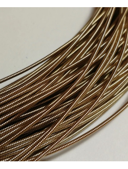 Канитель жесткая, цвет светлая бронза, 1 мм