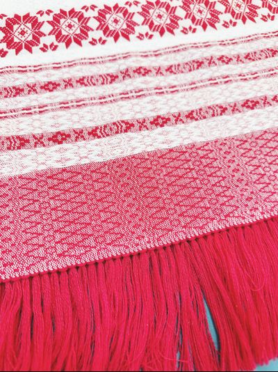 Рушник полотенце "Тканый,Карельские узоры"