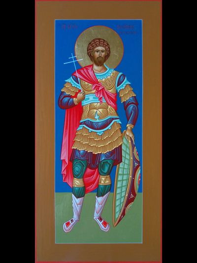 Максим Антиохийский, Святой мученик. Рукописная мерная икона.