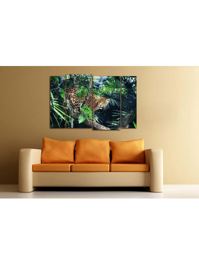 Модульная картина &quot;Леопард на дереве&quot;