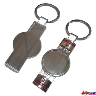 Брелок для ключей ПОРШЕНЬ PREMIUM СЕРЕБРО (комплект для изготовления брелока)