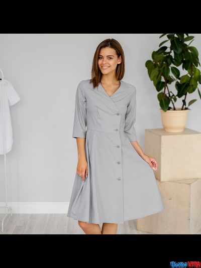 ПЛАТЬЕ DOCLIKE DL317 серое