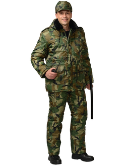 Костюм &quot;СИРИУС-Безопасность&quot; зимний: куртка дл., п/комб. КМФ зеленый