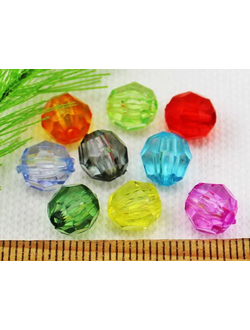 Бусины акриловые граненые