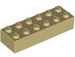 Brick 2 x 6, Tan (2456 / 245605 / 4143256 / 4181134)