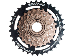 Трещотка Shimano TZ30-CP, Megarange, 6 ск., 14-34T, бронз., AMFTZ306434T