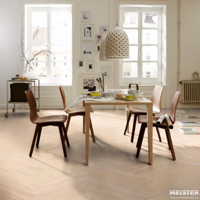 Паркетная доска Meister Дуб Гармония Сливочно-белый 8815 PS500R