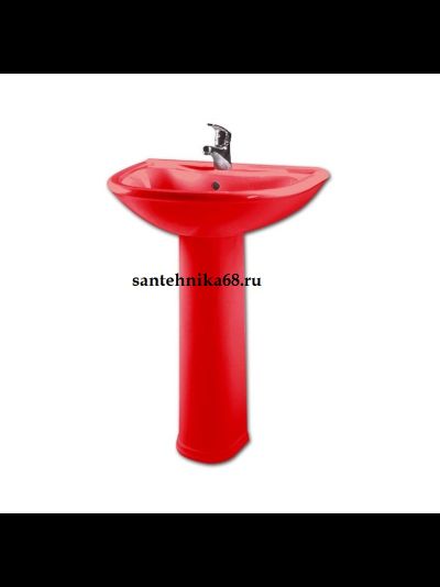 Тюльпан - раковина в ванну Престиж красный