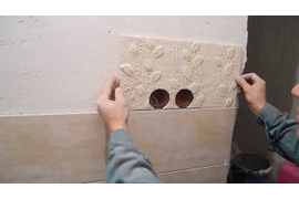 Монтажные вырезы в плитке (обход труб, розеток, вентилятора, люка и т.п.)