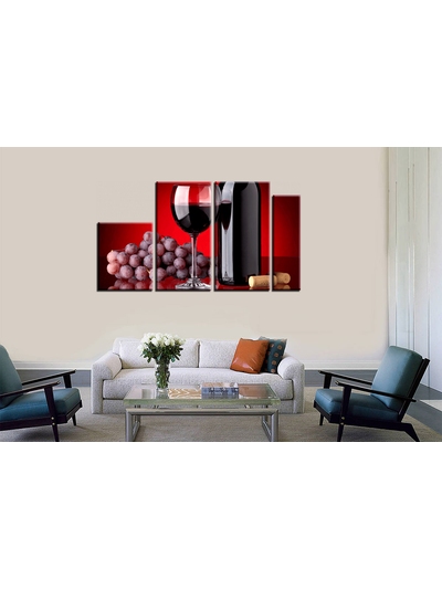 Модульная картина "Вино и виноград"