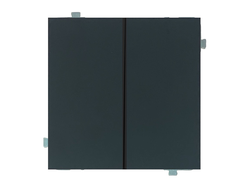 Выключатель двухклавишный перекрестный (механизм + клавиша) черный матовый