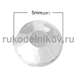 термостразы плоская спинка ss20 (5 мм), цвет-серебристый, материал-стекло, 5 гр/уп