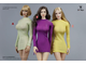 Женское узкое платье мини (желтое) - 1/6 - Side zip tight skirt (SA018C) - SA Toys