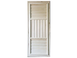 Дверь глухая №2 1800х700х65 мм (липа, вагонка кат. В)