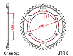 Звезда ведомая (42 зуб.) RK B5633-42 (Аналог: JTR6.42) для мотоциклов BMW