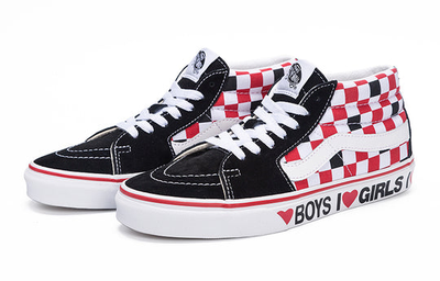 Vans Sk8 MID Checkerboard I Heart