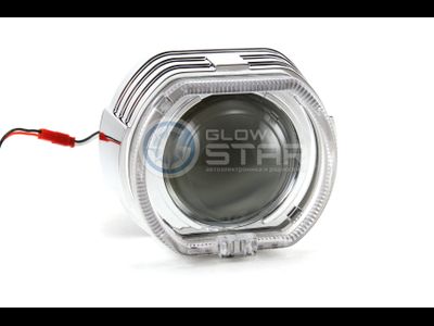 Бленда (маска) для линз 3.0 дюйма, F-Style с кольцом CREE (белый) 2 режима, 1шт