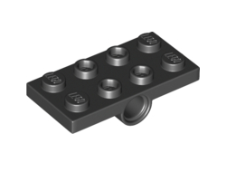 Plate, Modified 2 x 4 with Pin Holes, Black (26599 / 6194233)