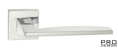 Дверная ручка на квадратном основании Fratelli Cattini "TECH" 8-CR полированный хром