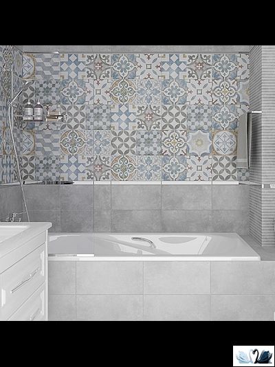 Плитка настенная Laparet Atlas серая микс 08-00-06-2457 20х40 см