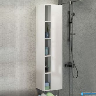 Шкаф-колонна Comforty Милан-40, цвет белый глянец