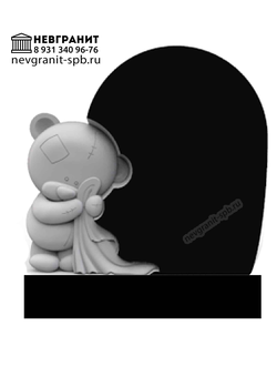 Памятник сердце  ребенку на могилу  с мишкой 201 ДГ