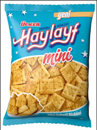 ULKER HAYLAYF MINI КРЕКЕРЫ САХАРНЫЕ, 150 ГР.