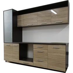 Кухня Стиль 2,4 венге, дуб немецкий глянец