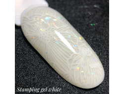 Stamping gel white, гель для стемпинга белый