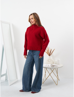 Джемпер поло с длинным рукавом