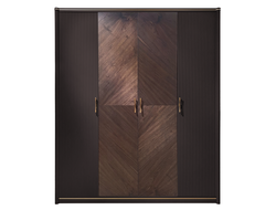 Шкаф 4-х дверный Венеция платяной арт Т-154 Моккачино/орех (L190*P61,8*h223) Timber