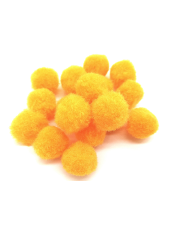 Помпоны декоративные, 20 мм желтые (упаковка 30 штук)