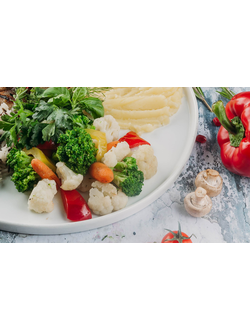 Брокколи и цветная капуста на пару/на гриле (150 г.)