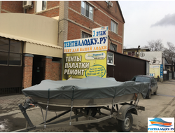 Тент на лодку РИВЕРБОТ 390 С КРЕНОЛИНАМИ